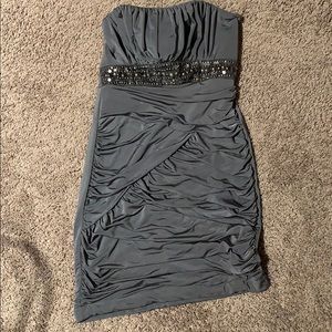 Strapless Gray Dress
